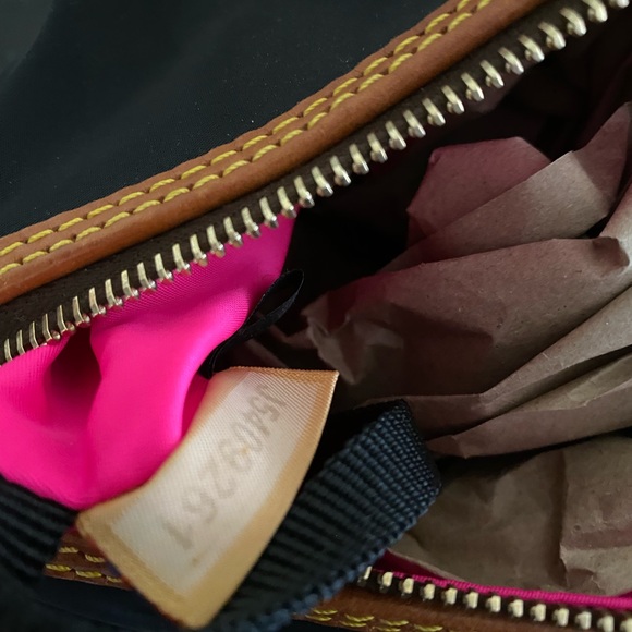 Dooney & Bourke vintage handbag leather hot pink EC~ - Picture 9 of 16